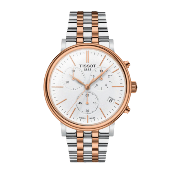 TISSOT Men’s Quartz Swiss Made Two-tone Stainless Steel White Case 41mm Watch T122.417.22.011.00
