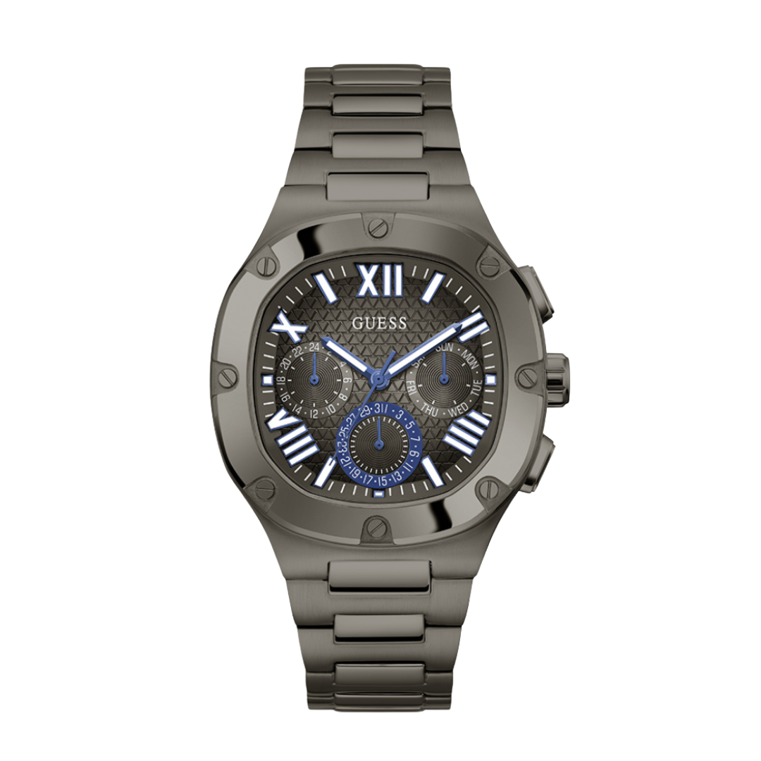 Guess Men’s Quartz Grey Stainless Steel Black Dial 42mm Watch GW0572G5