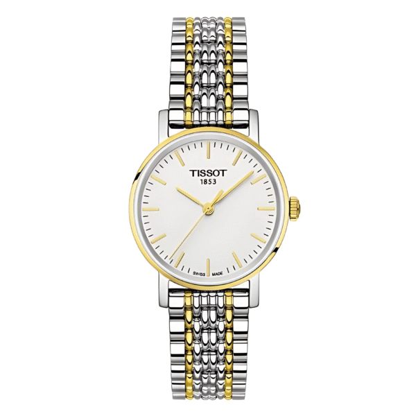 Tissot Women’s Quartz Swiss Made Two-tone Stainless Steel Silver Dial 30mm Watch T109.210.22.031.00