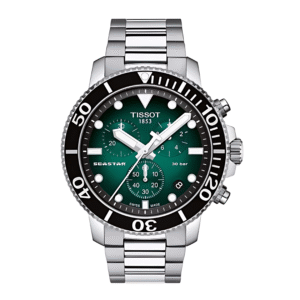 TISSOT Men’s Quartz Swiss Made Stainless Steel Green Gradient Dial 45mm Watch T120.417.11.091.01