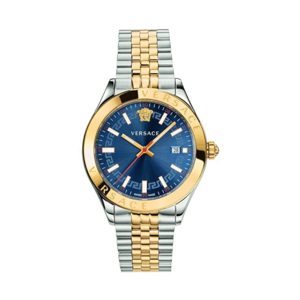 Versace Men’s Quartz Swiss Made Two-tone Stainless Steel Blue Case 42mm Watch VEVK00520