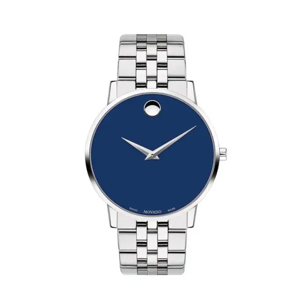 Movado Men’s Swiss Made Quartz Stainless Steel Blue Case 40mm Watch 0607212