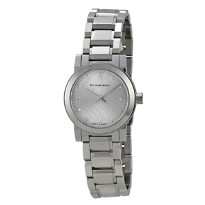 Burberry Ladies Swiss Made Stainless Steel Silver Dial 26mm Watch BU9230