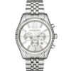 Michael Kors Men’s Chronograph Quartz Stainless Steel Silver Dial 45mm Watch MK8405