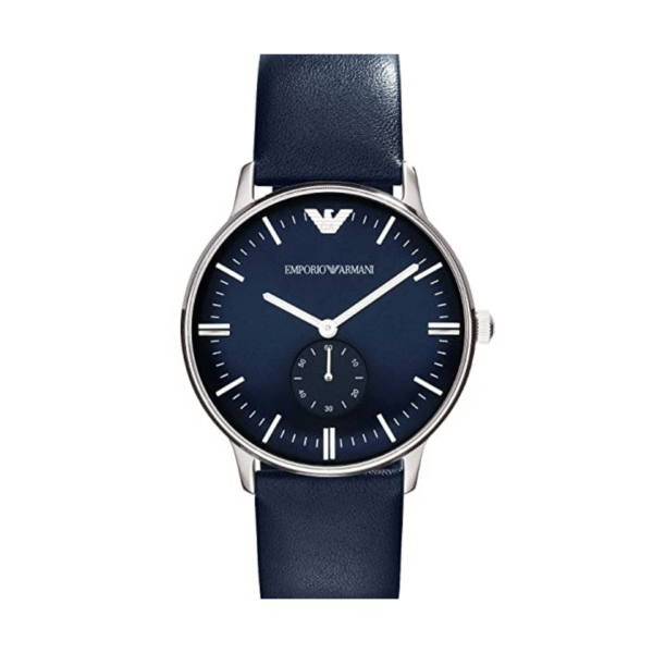 Emporio Armani Men’s Quartz Leather Strap Blue Dial 40mm Watch AR1647