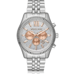 Michael Kors Men’s Quartz Stainless Steel Crystal Pave Dial 44mm Watch MK8515