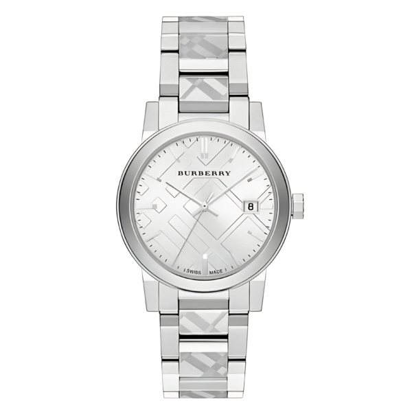 Burberry Men’s Swiss Made Stainless Steel Silver Dial 38mm Watch BU9037