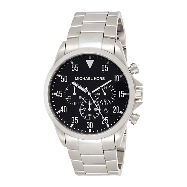 Michael Kors Men’s Quartz Stainless Steel Black Dial 45mm Watch MK8413