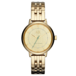 Armani Exchange Women’s Quartz Gold Stainless Steel Gold Dial 39mm Watch AX5361