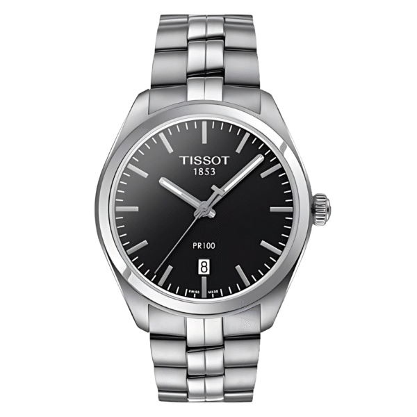 TISSOT Men’s Quartz Swiss Made Stainless Steel Black Dial 39mm Watch T101.410.11.051.00