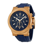 Michael Kors Men’s Chronograph Silicone Strap Blue Dial 49mm Watch MK8295