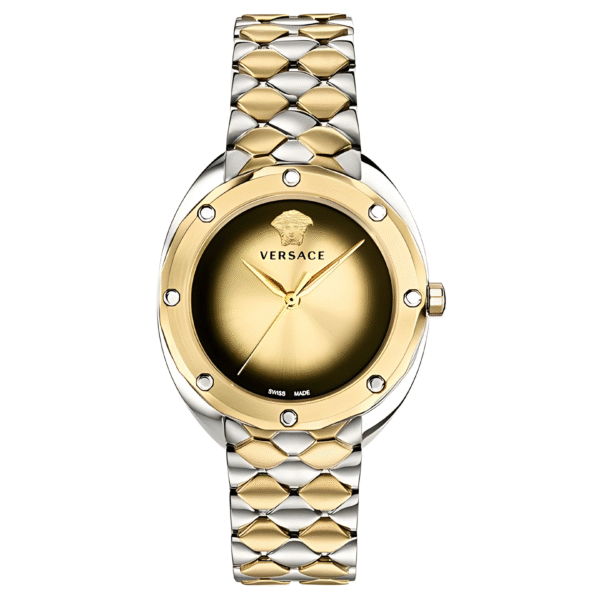 Versace Women’s Quartz Swiss Made Stainless Steel Gold Dial 38mm Watch VEBM00518