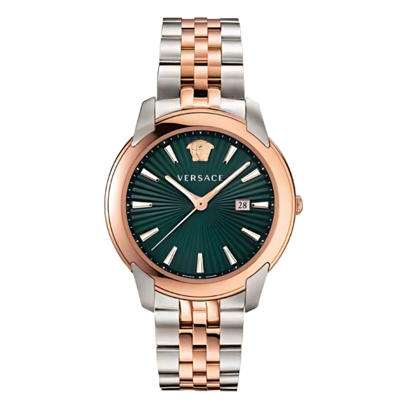 Versace Men’s Quartz Fashion Swiss Made Stainless Steel Green Dial 42mm Watch VELQ00619