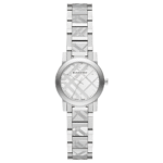 Burberry Ladies Swiss Made Stainless Steel Silver Dial 26mm Watch BU9233
