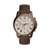 Fossil Men’s Quartz Brown Leather Strap Grey Dial 44mm Watch FS5344