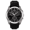 TISSOT Men’s Quartz Swiss Made Black Leather Strap Black Dial 41mm Watch T035.617.16.051.00