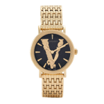 Versace Women Quartz Swiss Made Stainless Steel Black Dial 36mm Watch VEHC00619