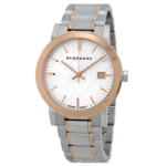 Burberry Women’s Swiss Made Two-Tone Stainless Steel Silver Dial 38mm Watch BU9006