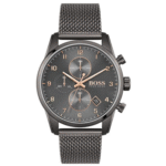 Hugo Boss Men’s Quartz Stainless Steel Gray Dial 44mm Watch 1513837