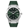 Ferragamo Men’s Swiss Made Quartz Green Hybrid Strap Green Dial 41mm Watch SFDT00119