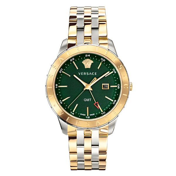 Versace Men’s Quartz Swiss Made Stainless Steel Green Dial 43mm Watch VEBK00718