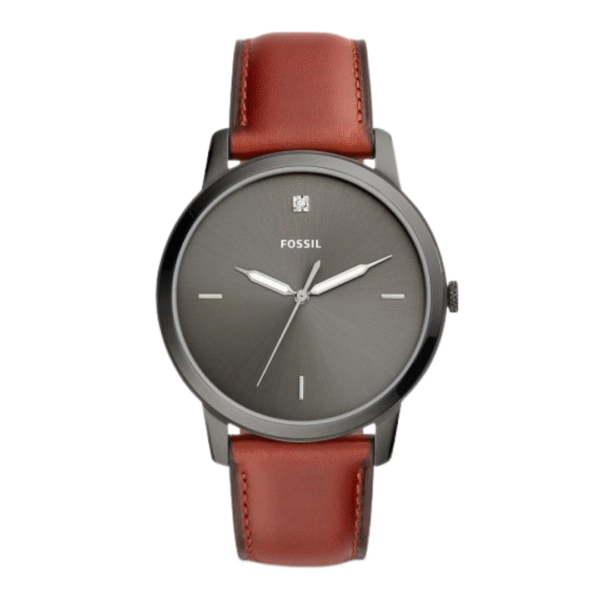 Fossil Men’s Quartz Leather Strap Grey Dial 42mm Watch FS5479