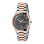 Gucci Women’s Swiss Made Quartz Stainless Steel Black Dial 27mm Watch YA126512