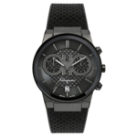 Ferragamo Men’s Swiss Made Quartz Black Silicone Strap Black Dial 41mm Watch SFME00621