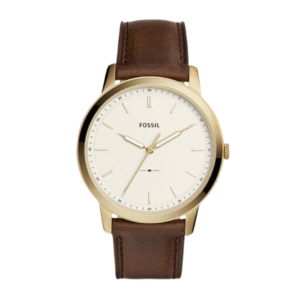 Fossil Men’s Quartz Leather Strap White Dial 44mm Watch FS5397