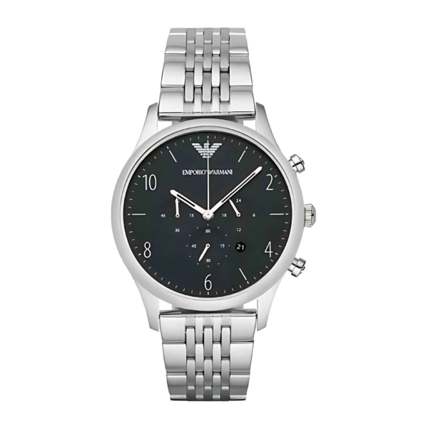 Emporio Armani Men’s Quartz Stainless Steel Black Dial 43mm Watch AR1863