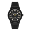 Ferragamo Men’s Swiss Made Quartz Black Silicone Strap Black Dial 44mm Watch SFHY01622