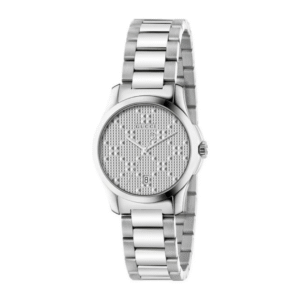 Gucci G-Timeless Silver Stainless Steel Silver Dial Quartz Watch for Ladies - YA126551