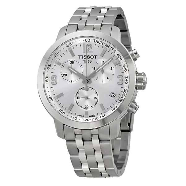 TISSOT Men’s Quartz Swiss Made Silver Stainless Steel Silver Dial 41mm Watch T055.417.11.037.00