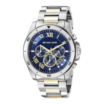Michael Kors Men’s Chronograph Stainless Steel Two-Tone Blue Dial 44mm Watch MK8437