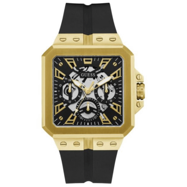 Guess Men’s Quartz Black Silicone Strap Black Dial 42mm Watch GW0637G2