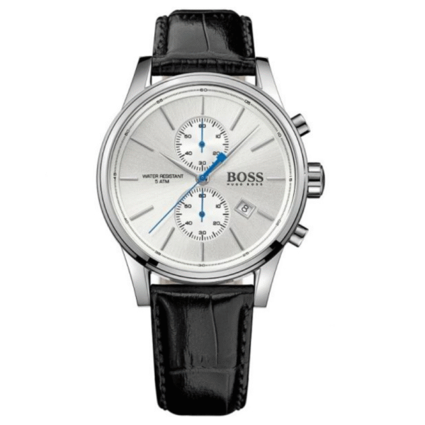 Hugo Boss Men’s Quartz Leather Strap White Dial 41mm Watch 1513282