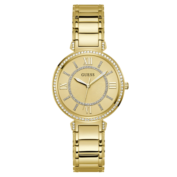 Guess Women’s Quartz Gold Stainless Steel Champagne Dial 36mm Watch GW0588L1