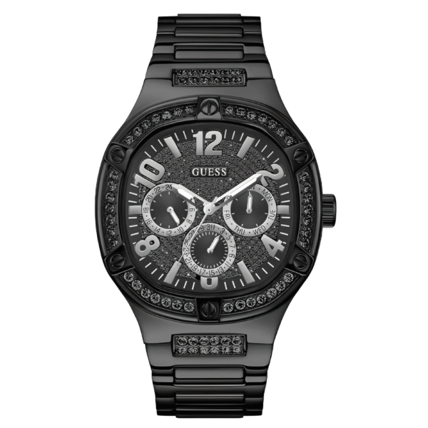 Guess Men’s Quartz Black Stainless Steel Black Dial 46mm Watch GW0576G3