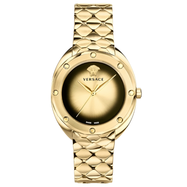 Versace Women’s Quartz Swiss Made Stainless Steel Gold Dial 38mm Watch VEBM00618