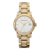 Burberry Ladies Stainless Steel White Dial Gold-tone 34mm Watch BU9103