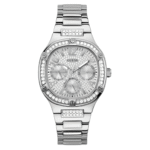 Guess Women’s Quartz Silver Stainless Steel Silver Dial 40mm Watch GW0558L1