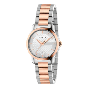 Gucci Women’s Swiss Made Quartz Stainless Steel Silver Dial 27mm Watch YA126564