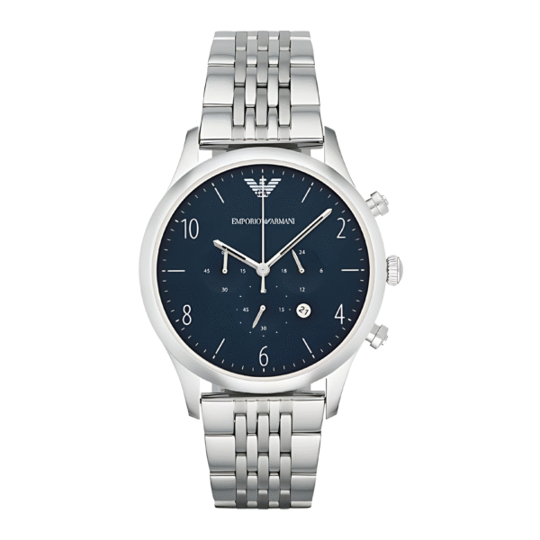 Emporio Armani Men’s Chronograph Quartz Stainless Steel Blue Dial 43mm Watch AR1942