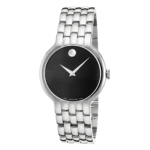 Movado Men’s Quartz Swiss Made Stainless Steel Black Dial 38mm Watch 0606337