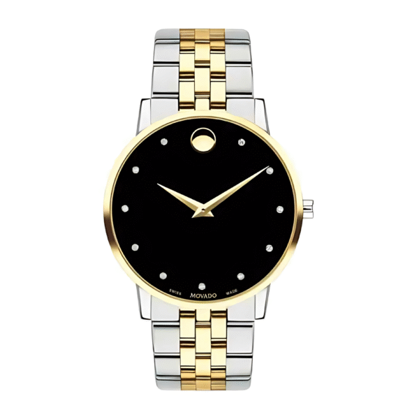 Movado Men’s Swiss Made Quartz Stainless Steel Black Dial 40mm Watch 0607202