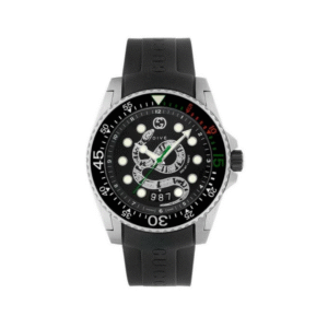 Gucci Men’s Quartz Swiss Made Silicone Strap Black Dial 45mm Watch YA136217