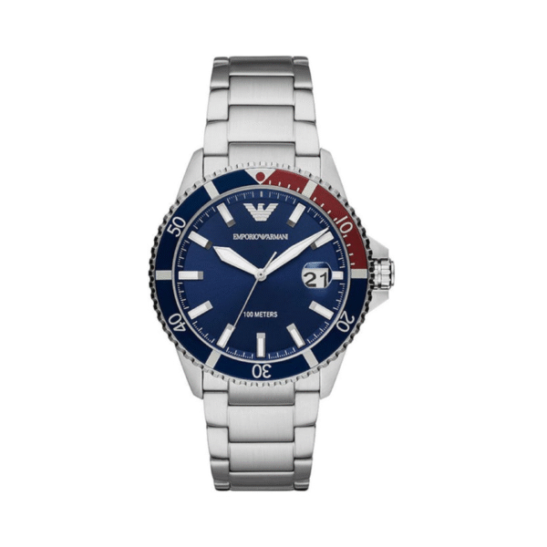 Emporio Armani Men’s Quartz Stainless Steel Blue Dial 42mm Watch AR11339