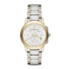 Burberry Unisex Chronograph Swiss Made Stainless Steel White Dial 38mm Watch BU9751