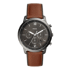 Fossil Men’s Chronograph Quartz Leather Strap Gray Dial 44mm Watch FS5512