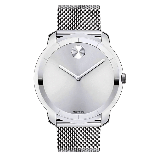 Movado Men’s Quartz Swiss Made Silver Stainless Steel Silver Dial 44mm Watch 3600260
